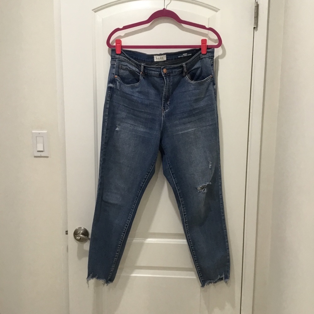 Nicole Miller High Rise Ankle Skinny Jeans Size 14